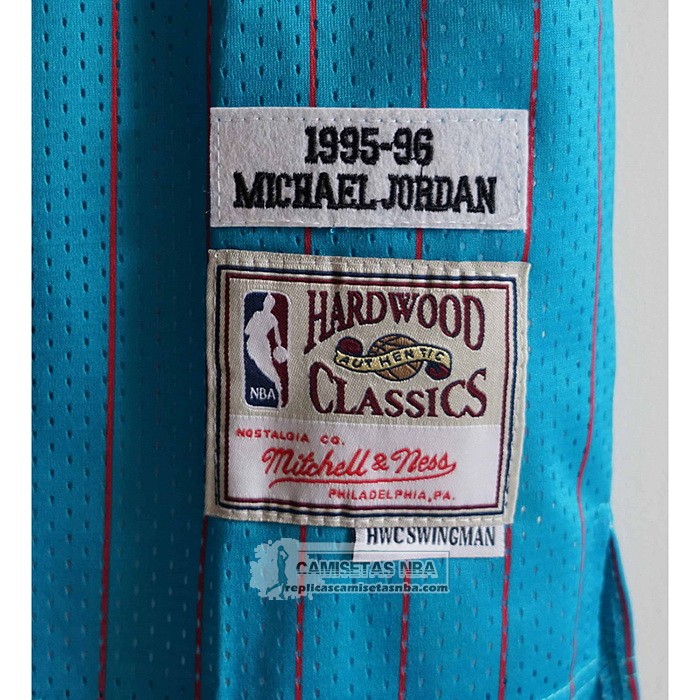 Camiseta Chicago Bulls Michael Jordan NO 23 Mitchell & Ness 1995-96 Azul